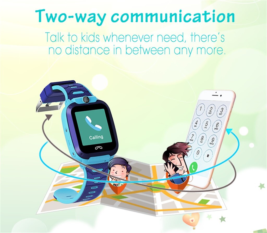 Kids LBS Locator Tracker Smart Watch Telephone SOS